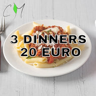 €20 Dinner Deal (Pick 3 Dinners)